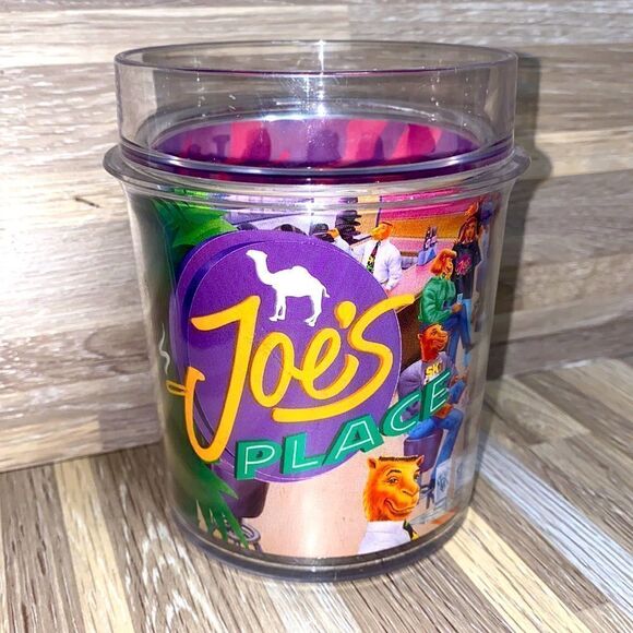 Smokin' Joe Camel Vintage 1994 JOE'S PLACE Tumbler Tobacco Promo Thermo-Serve - Picture 1 of 12